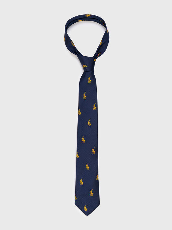 Silk tie with logo effect  - 1