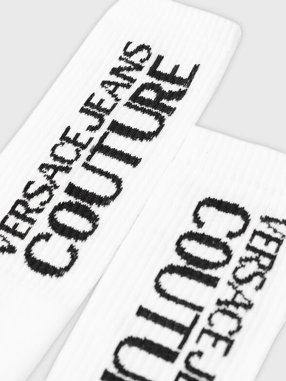 White socks with contrasting logo - 2