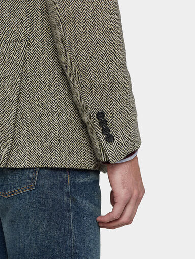 Wool blend jacket in tweed pattern - 4