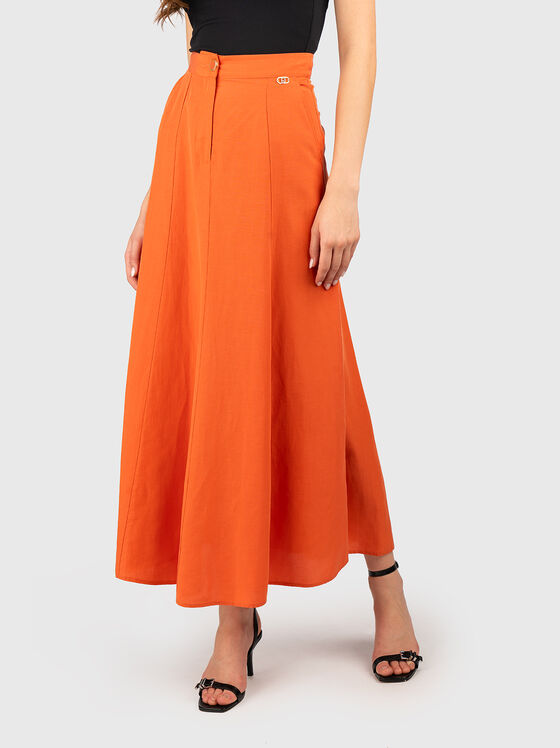 Midi skirt with high waist - 1