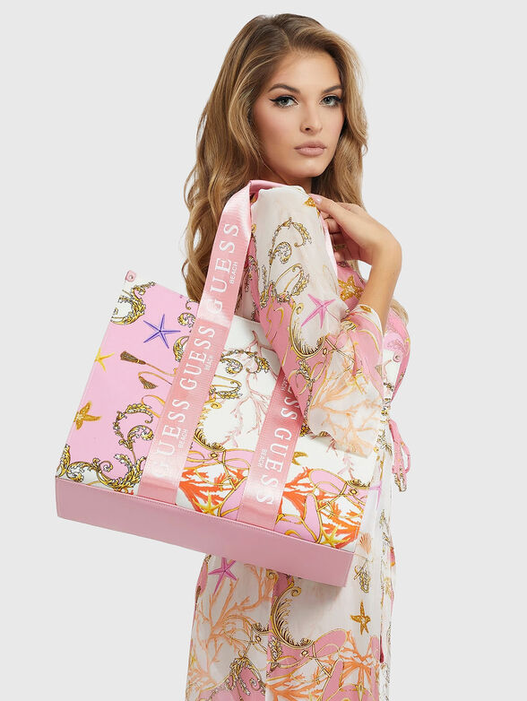 Shoulder bag with multicolored print - 2