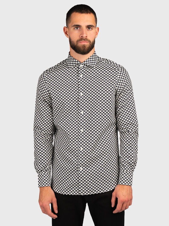 Cotton shirt with graphic print - 1