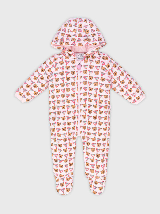Cotton bodysuit with hood - 1