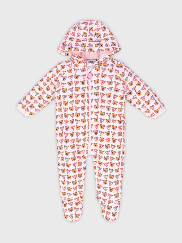 Cotton bodysuit with hood - 1