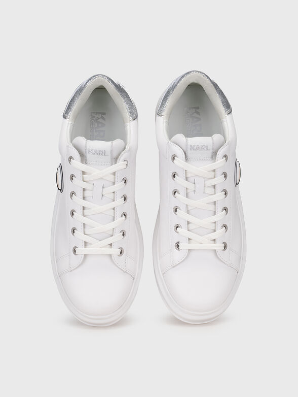 KAPRI leather sneakers with accent logo - 6