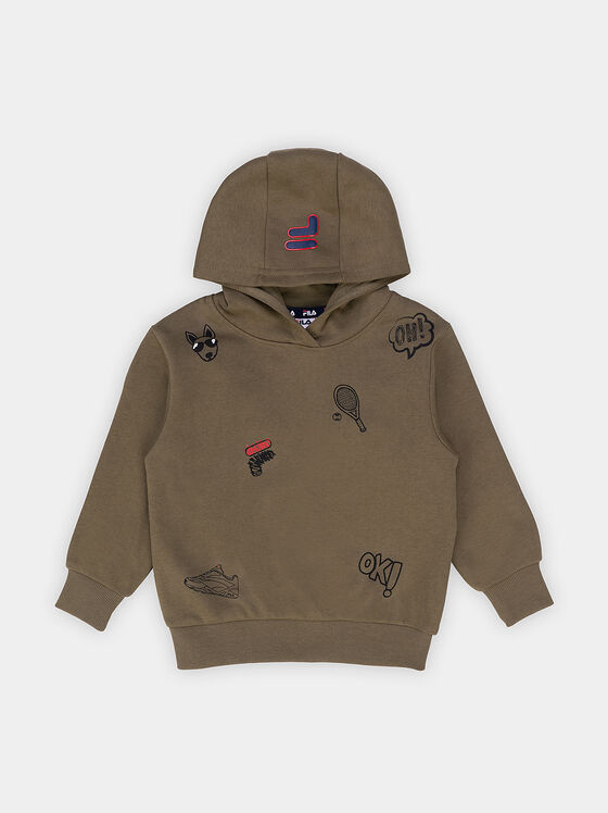 BAKERSIELD hooded sweatshirt with accent embroidery - 1