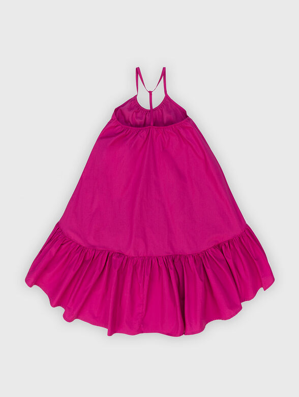 Fuxia dress of cotton fabric - 2