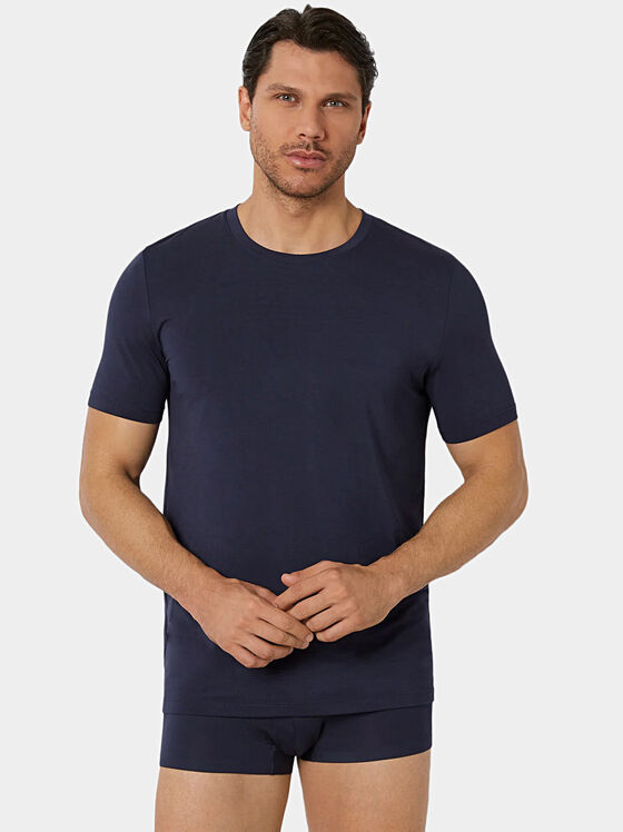 Tricou albastru BASIC MODAL - 1