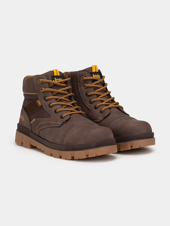 COMBAT HI ankle boots with logo lettering - 2