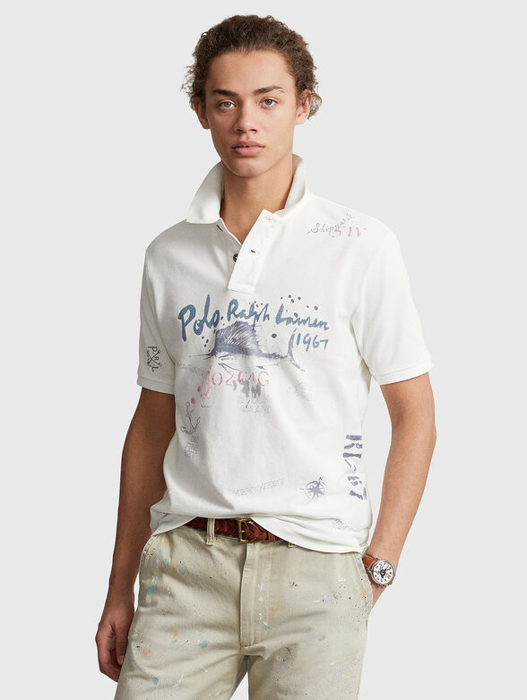 Polo-shirt with accent print - 1