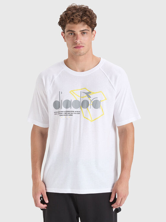 Tricou alb cu imprimeu - 1