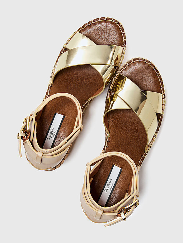 WITNEY Metallic effect wedge sandals - 5