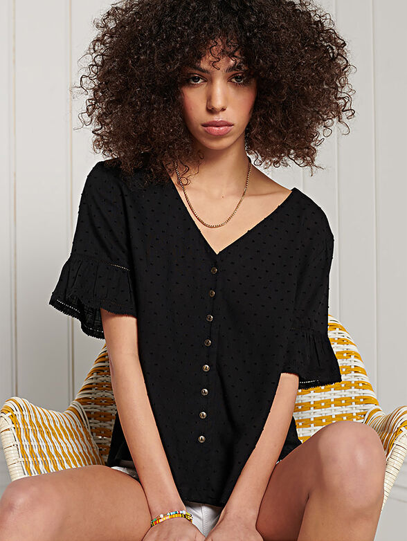 Blouse in black color - 2