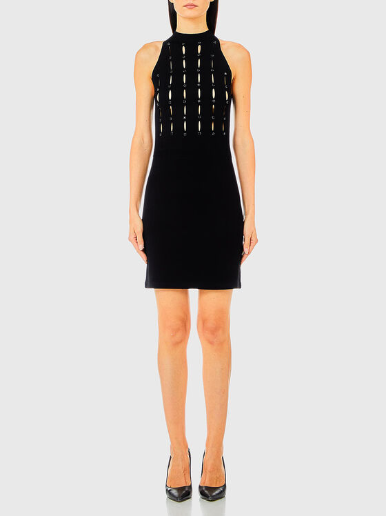 Rochie cu decupaje accentuate și cristale - 1