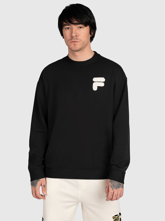 COSENZA black sweatshirt with accent element - 1