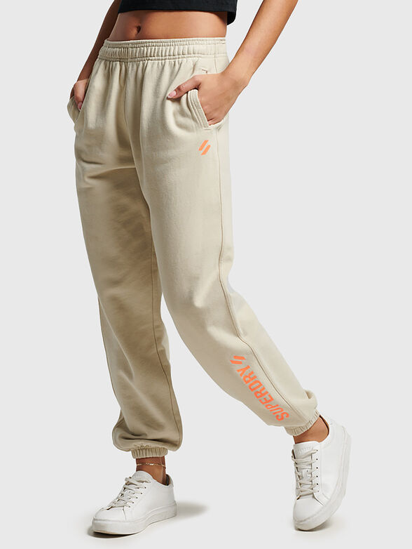 CODE CORE sports pants in beige color - 1