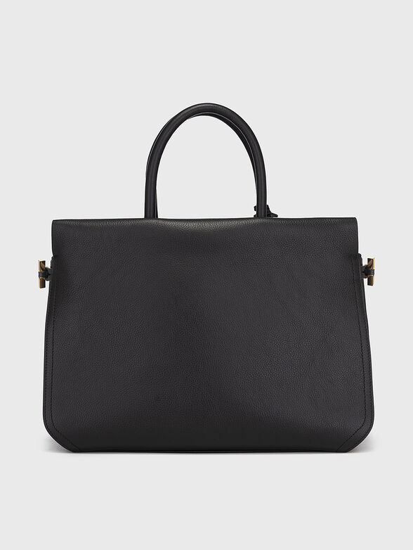 Black leather bag with gold details - 3