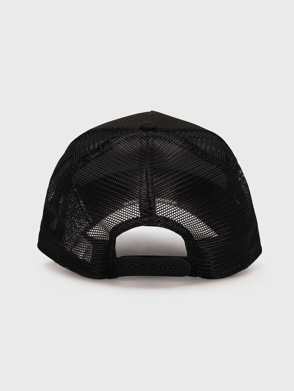 TRUCKER black cap with contrasting print - 2