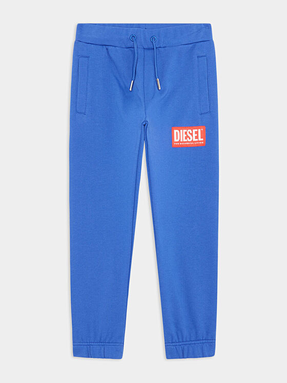 Black trousers with contrasting logo detail - 1