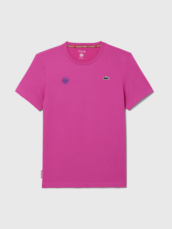 Roland-Garros Edition cotton T-shirt with oval neckline - 1