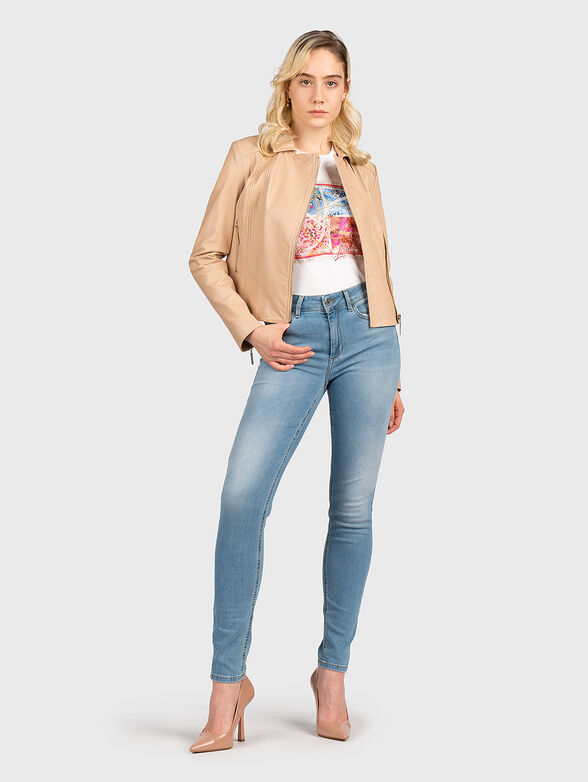 Leather jacket with zips - 2