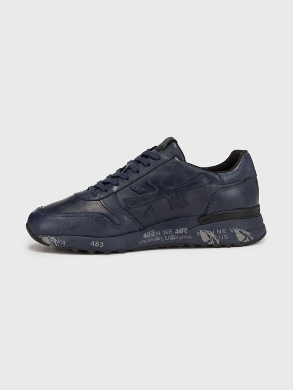 MICK 1807 leather sneakers in blue - 4