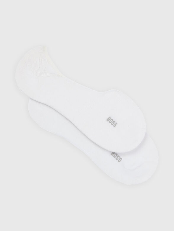  Two-pack of white sneaker socks  - 1