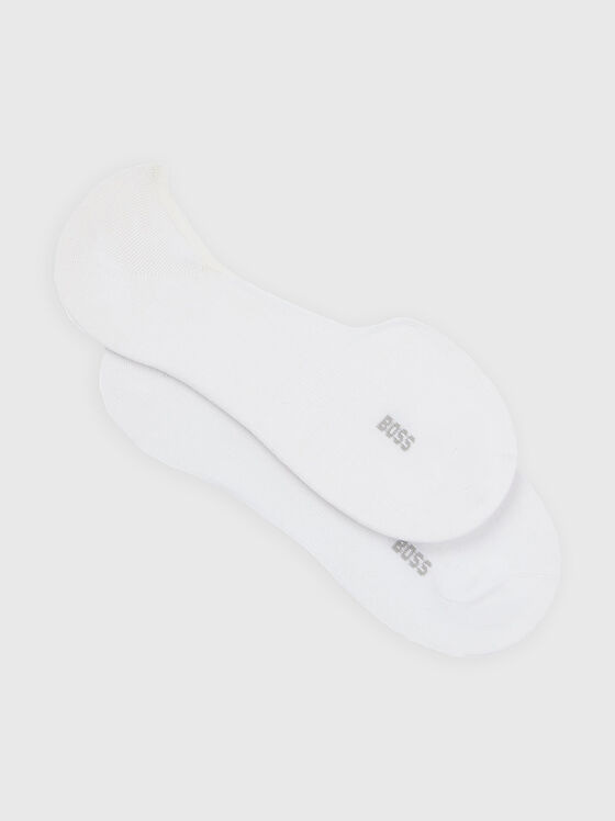  Two-pack of white sneaker socks  - 1