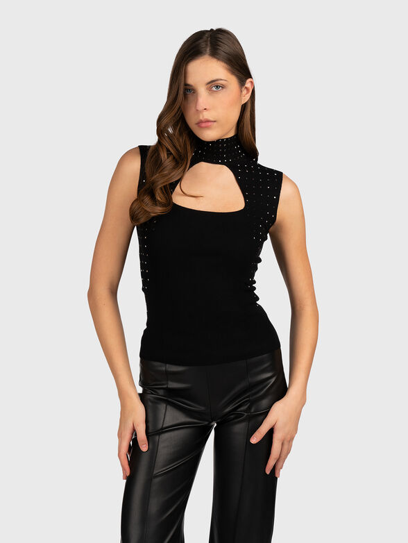 Top with cut-out detail and accent eyelets - 1