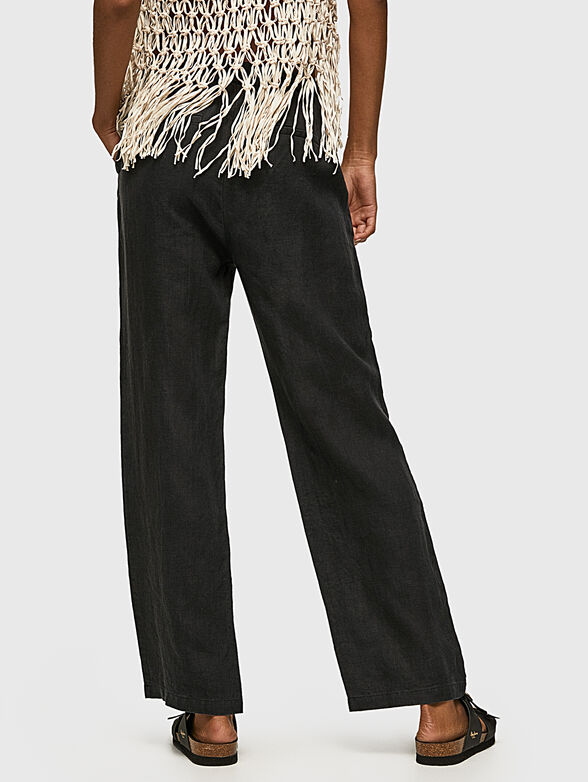 CAILIN black viscose blend pants  - 2