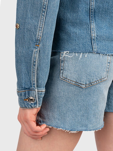 Denim jacket with rhinestones - 4