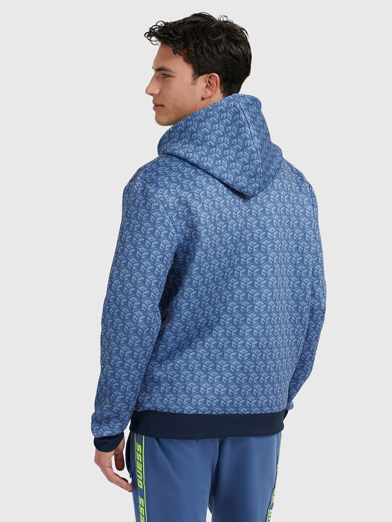 COLIN hooded sweatshirt with monogram print - 3
