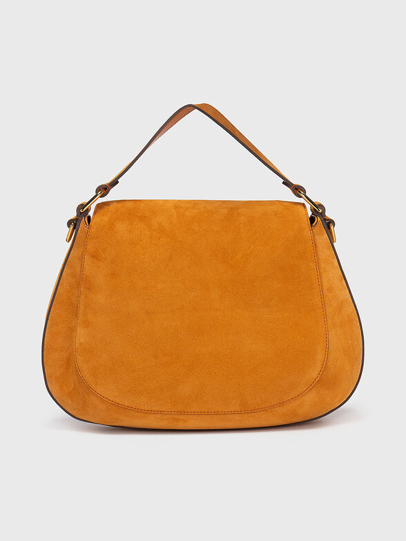 Suede hobo bag in orange colour - 3