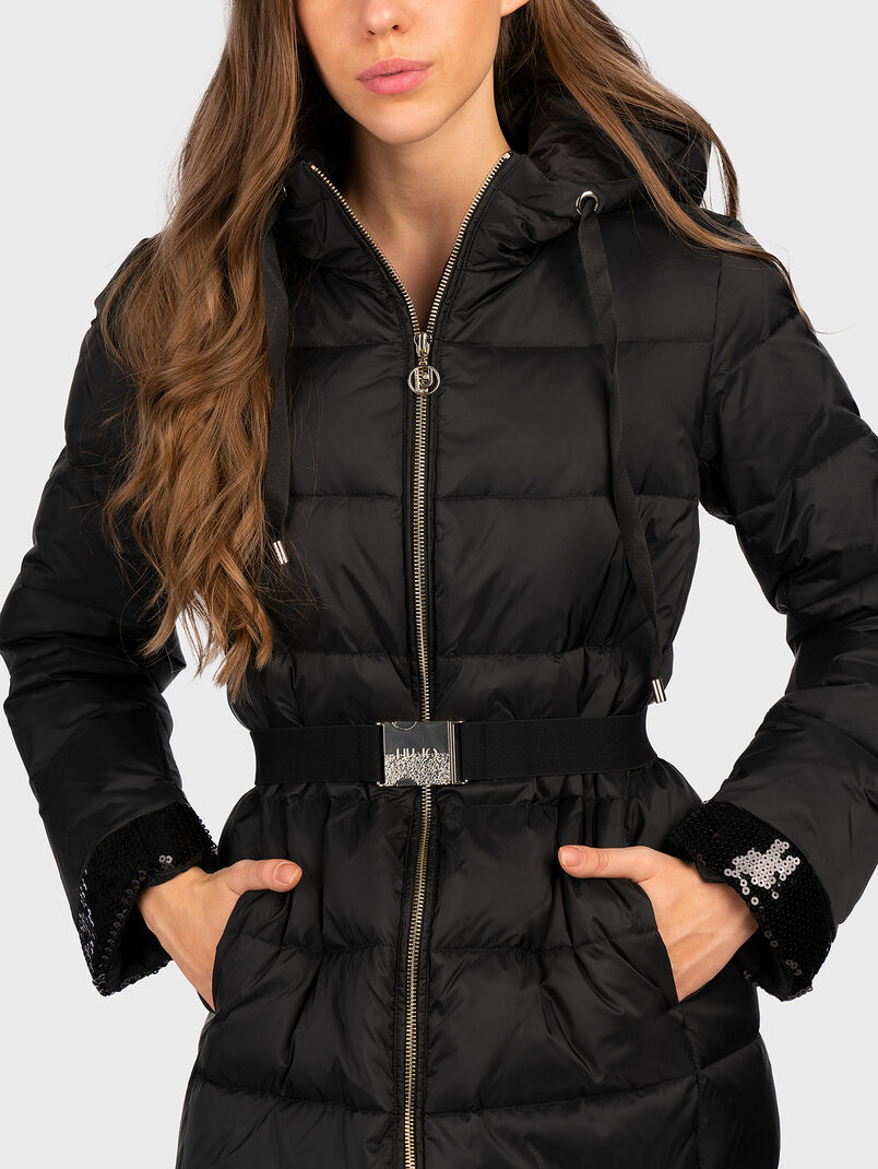 Down jacket with quilted effect - 3