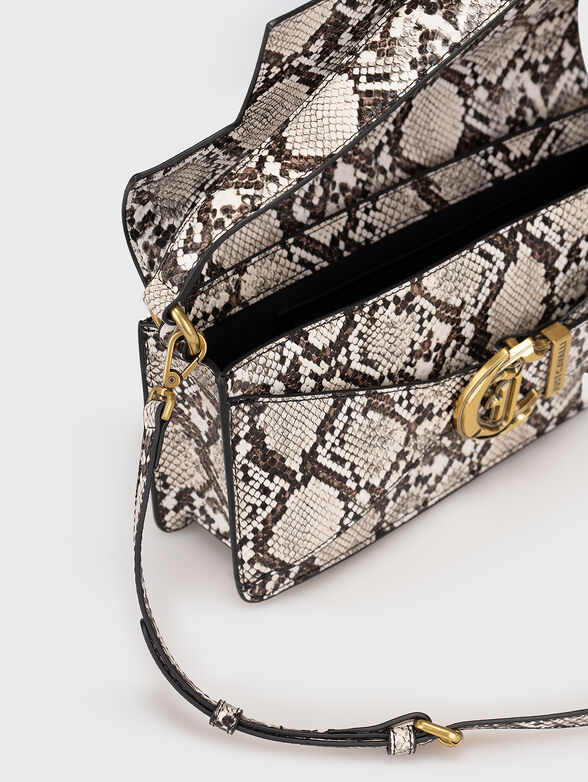 Crossbody bag with animal print and texture - 6