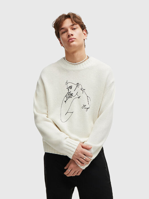 SIMAGE sweater with embroidery accent
