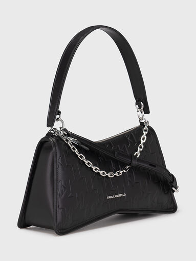K/SEVEN ELEMENT black hobo bag with embossed logo - 4