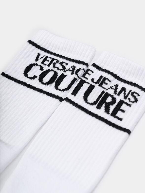 White socks with logo print - 2