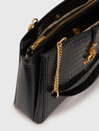 JAMES black bag with croc effect - 5