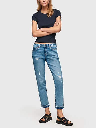 JOLIE blue jeans with chopped effect - 4