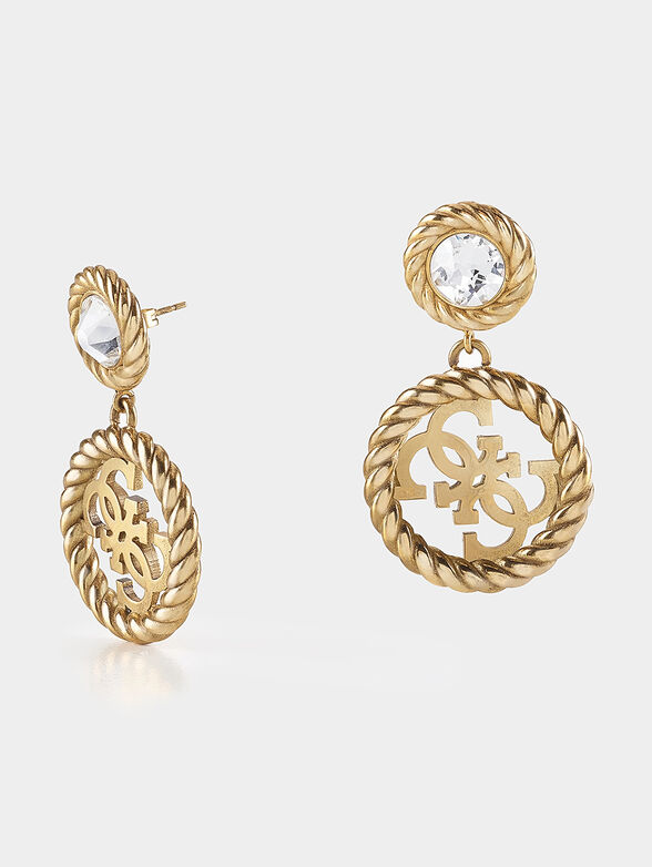 Earrings in golden color with 4G logo - 2