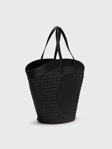 Large K/TULIP raffia tote bag - 3