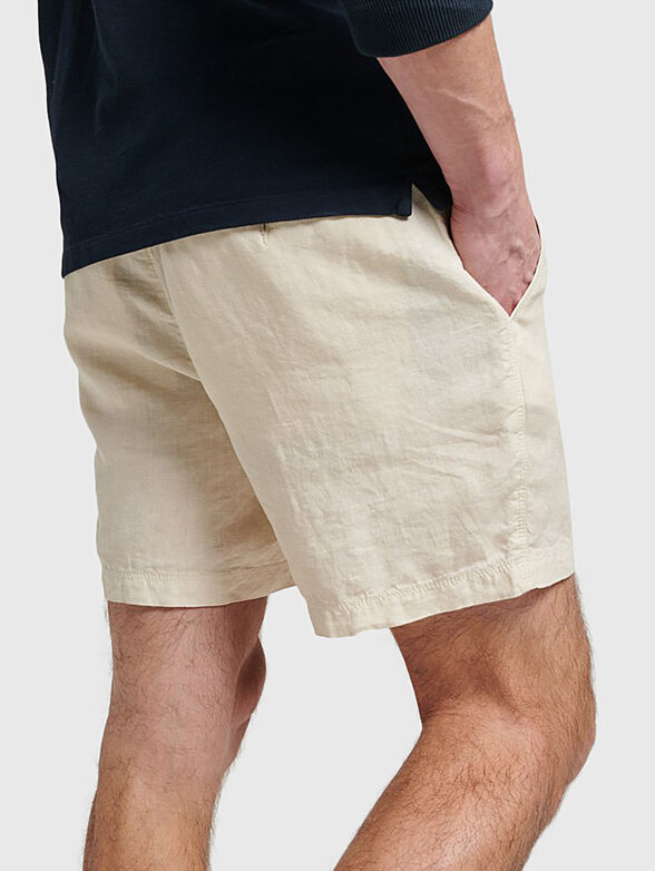 STUDIOS blue linen shorts - 2