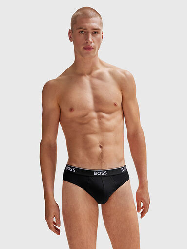 Three-pack of briefs with logo accents - 4