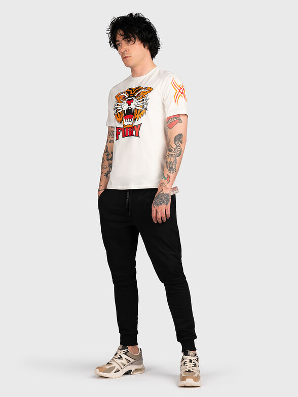 TS147 T-shirt with contrasting print  - 6
