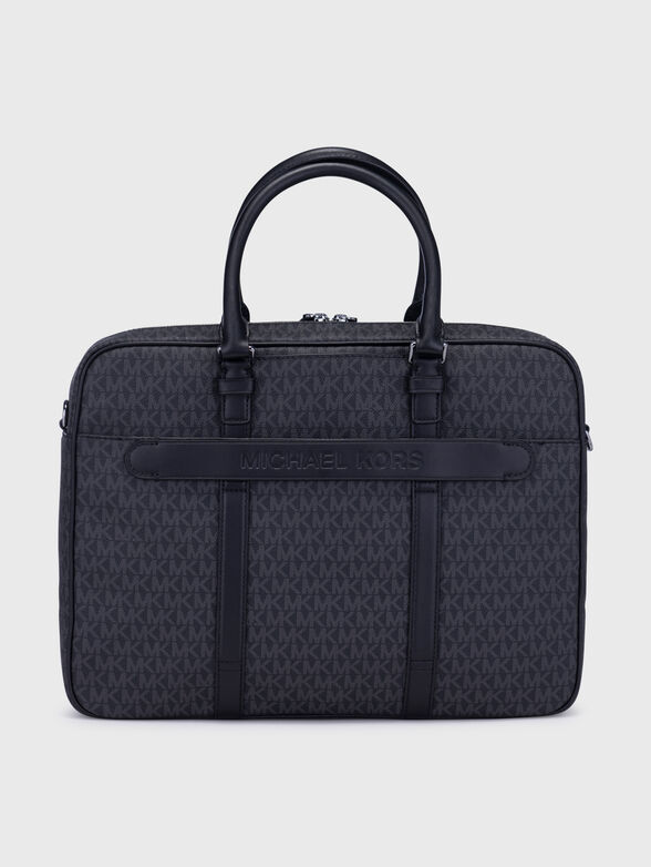 Laptop bag with monogram logo print - 3