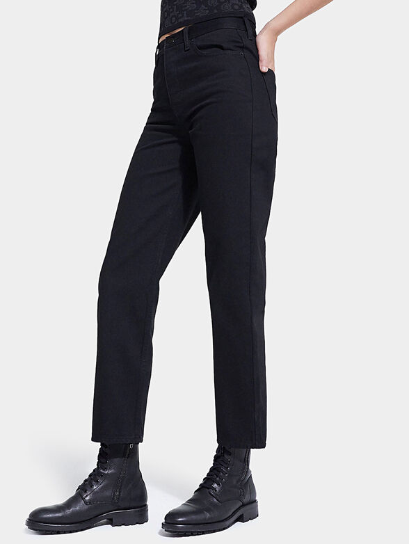 Black high-waisted jeans - 3
