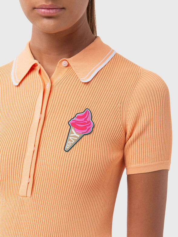 Polo shirt in elastic rips with patch - 3