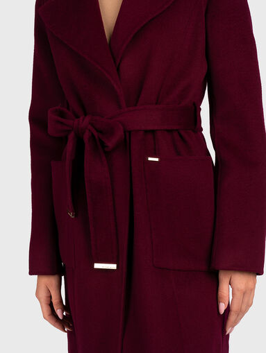 Beige coat with logo accents - 5