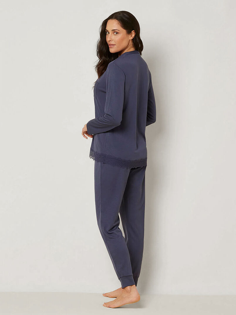 RIB LACE buttoned pyjama top - 3